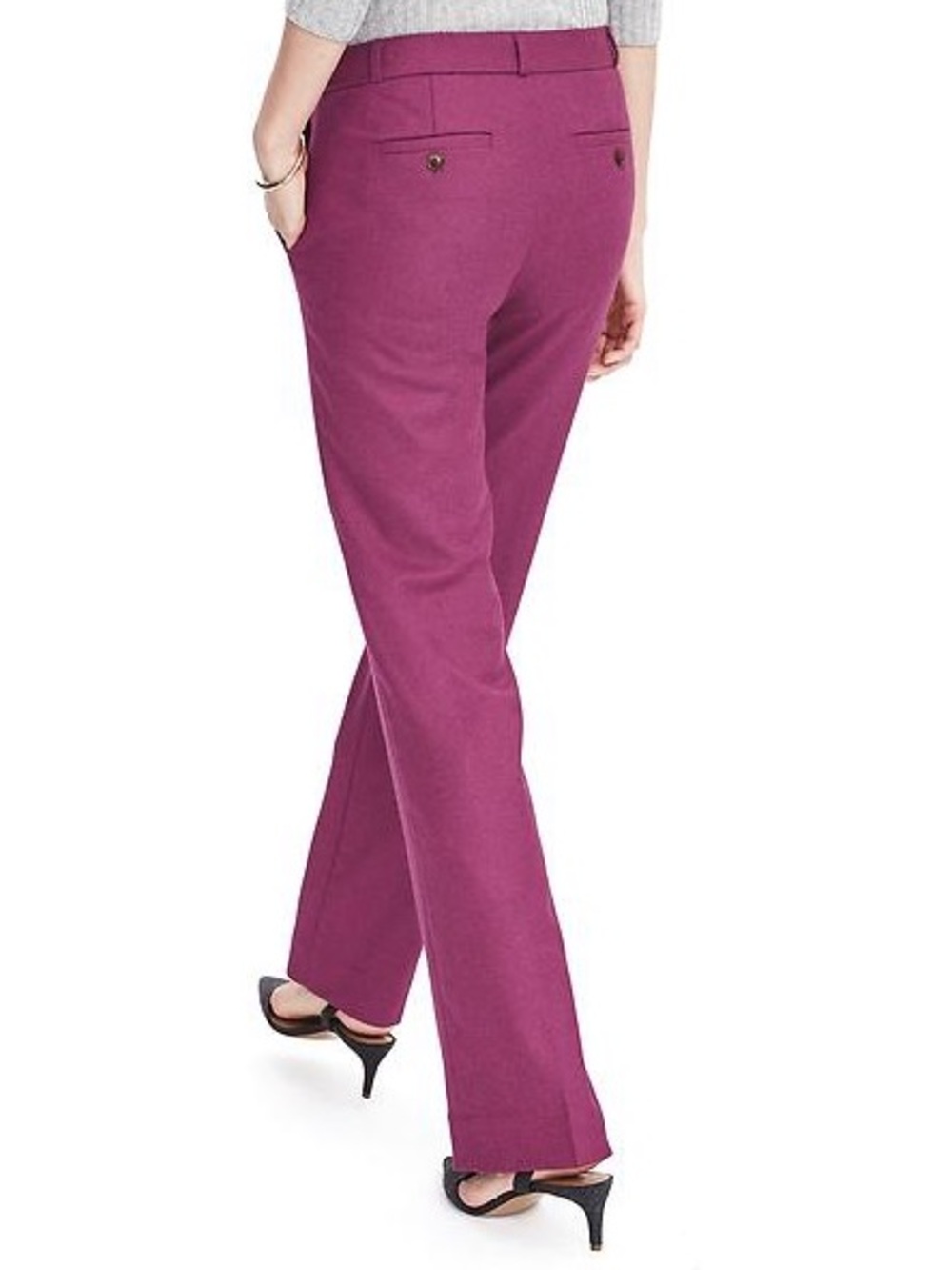 Banana Republic Nova Fides Italian Wool Blend Tailored Pants Size 6 Long